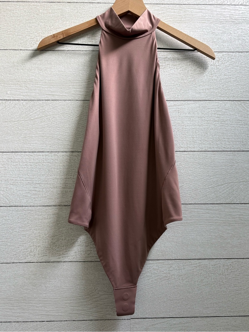 Lululemon Wundermost Soft Nulu Mock Neck Bodysuit Twilight Rose Pink Size L
